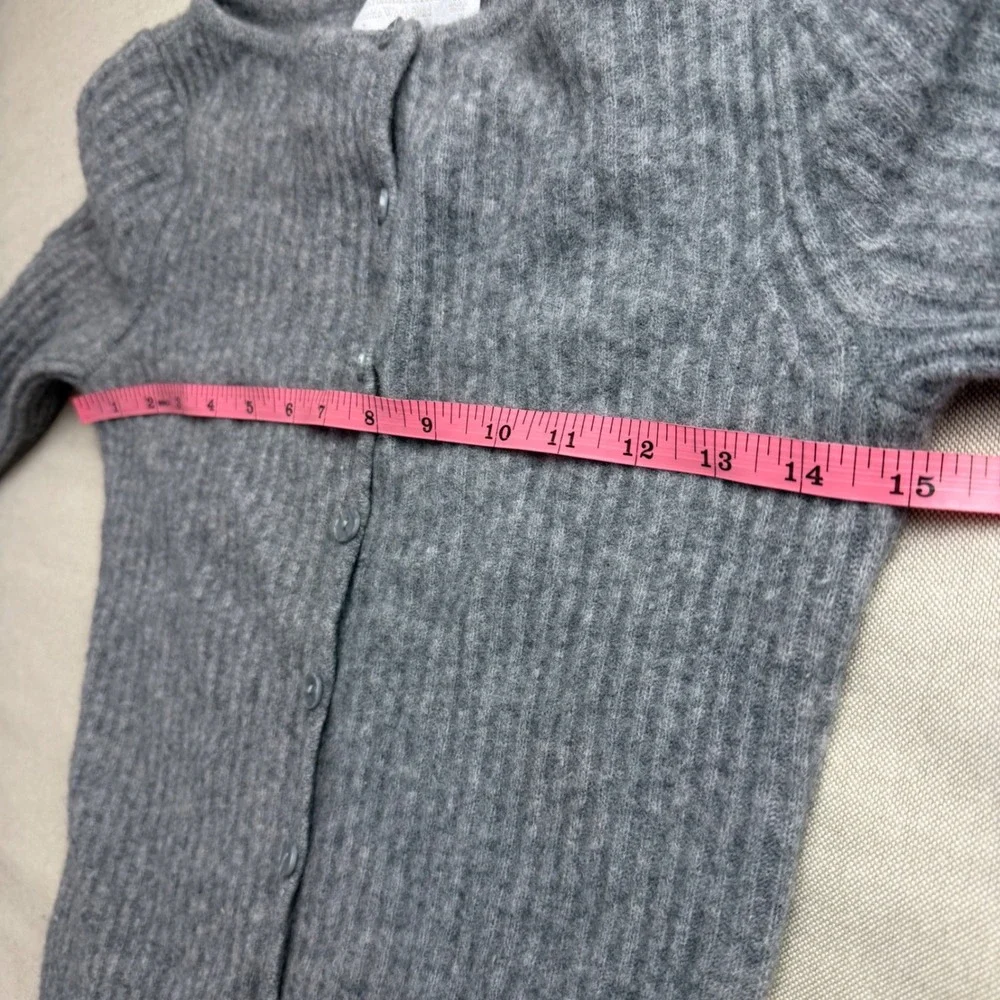 Abercrombie & Fitch Grey Merino Wool Blend Ribbed Button Front Maxi Dress SP